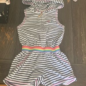 Juicy kids short romper beach cover up